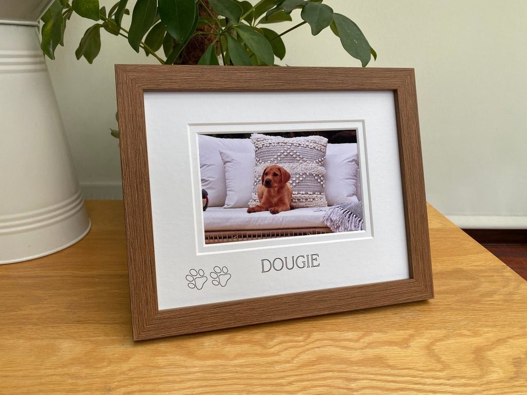 Personalised Puppy Dog Picture Frame Landscape Photo 6 x 4