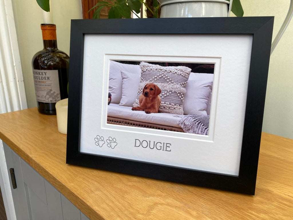 Personalised Puppy Dog Picture Frame Landscape Photo 6 x 4