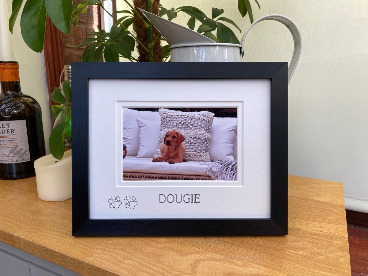 Personalised Puppy Dog Picture Frame Landscape Photo 6 x 4