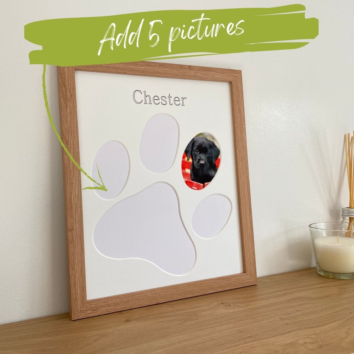 Photo Pet collage - Puppy Paw Print frame