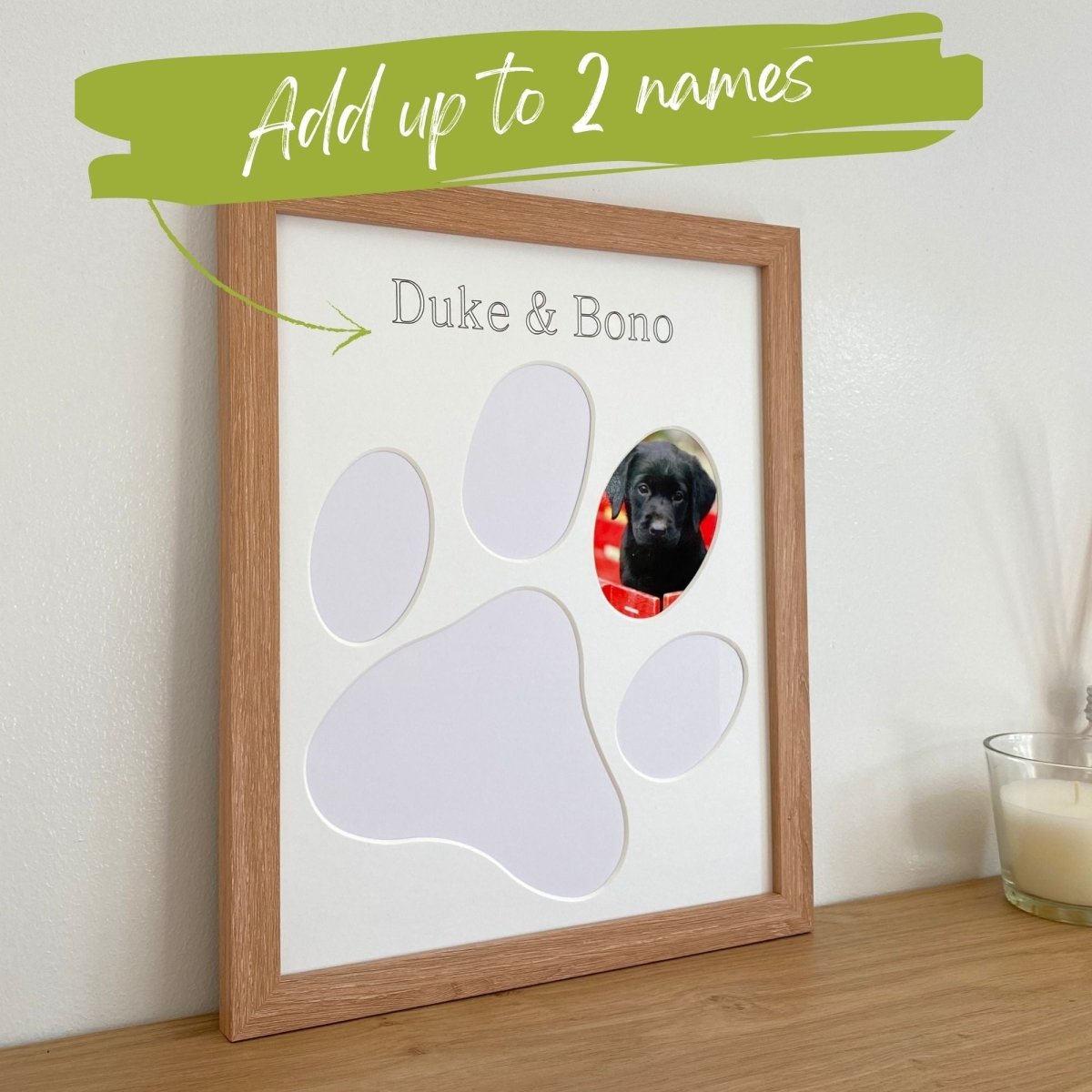 Personalised Puppy Paw Shape Frame | Azana Photo Frames