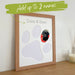 Personalise up to 2 names on puppy paw print picture frame