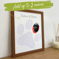 Personalised Puppy Paw Print Picture Frame