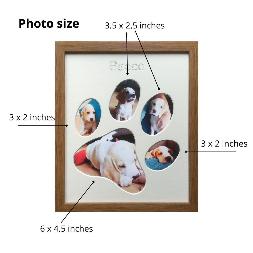 Personalised Puppy Paw Print Picture Frame