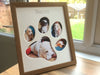 Personalised New Puppy Paw Photo Frame Oak