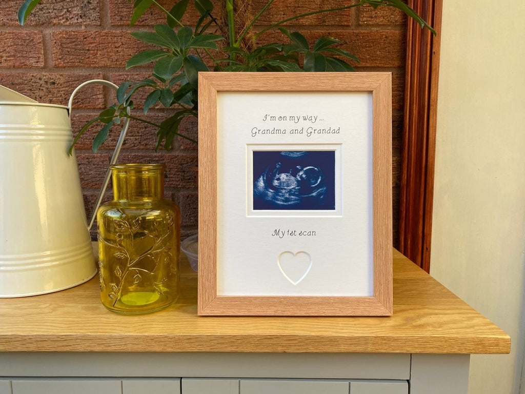 On My Way Grandma & Grandad Pregnancy scan Picture Frame