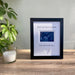 Contemporary black frame, picture mount with a ultrasound image for Great Grandparents