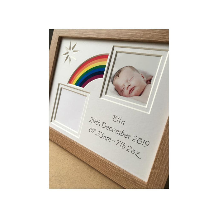 Rainbow Star Baby Picture Frame, Brown - Azana Photo Frames