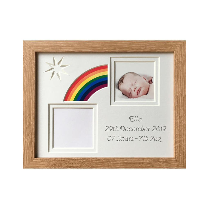 Rainbow Star Baby Picture Frame, Brown - Azana Photo Frames