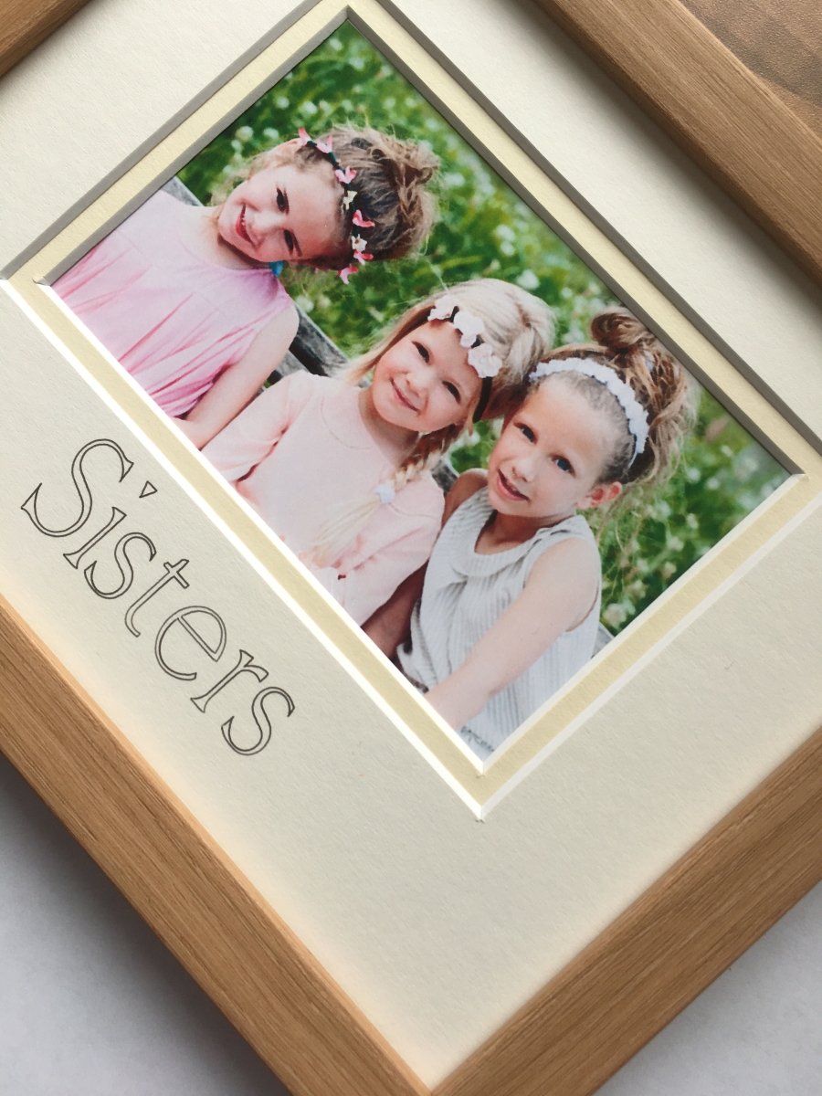 Sisters Photo Frame 9 x 7 Beech