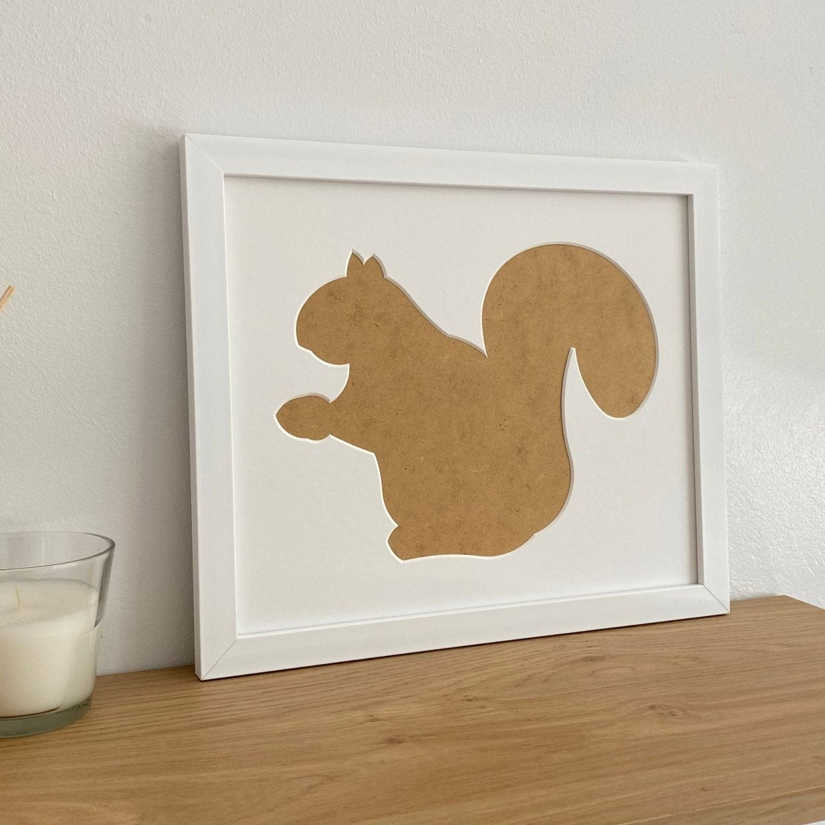 Squirrel Silhouette Picture Frame, White - Azana Photo Frames