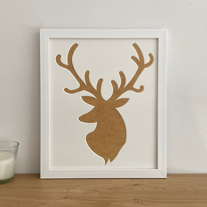 Stag head picture frame