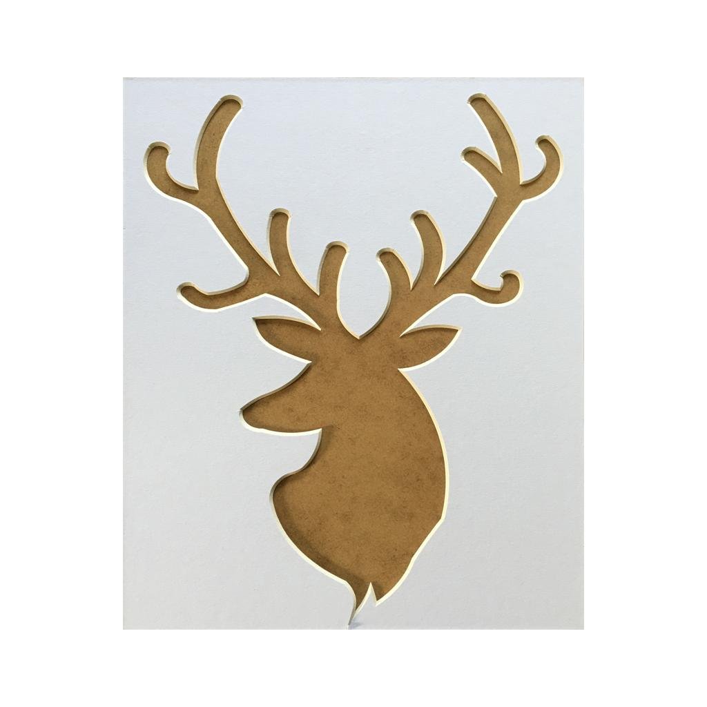 Stag Head Silhouette Picture Mount - Azana Photo Frames
