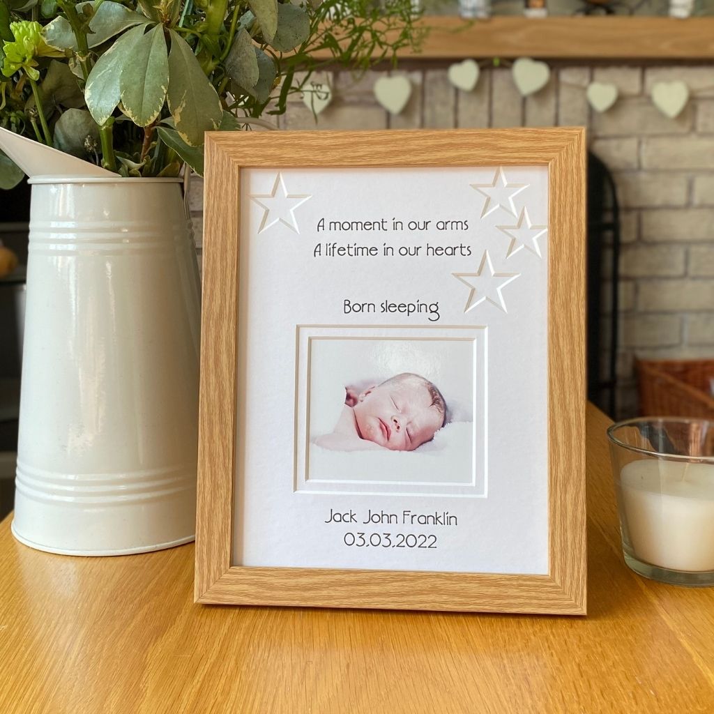 Stars Baby Born Sleeping Picture Frame - Azana Photo Frames