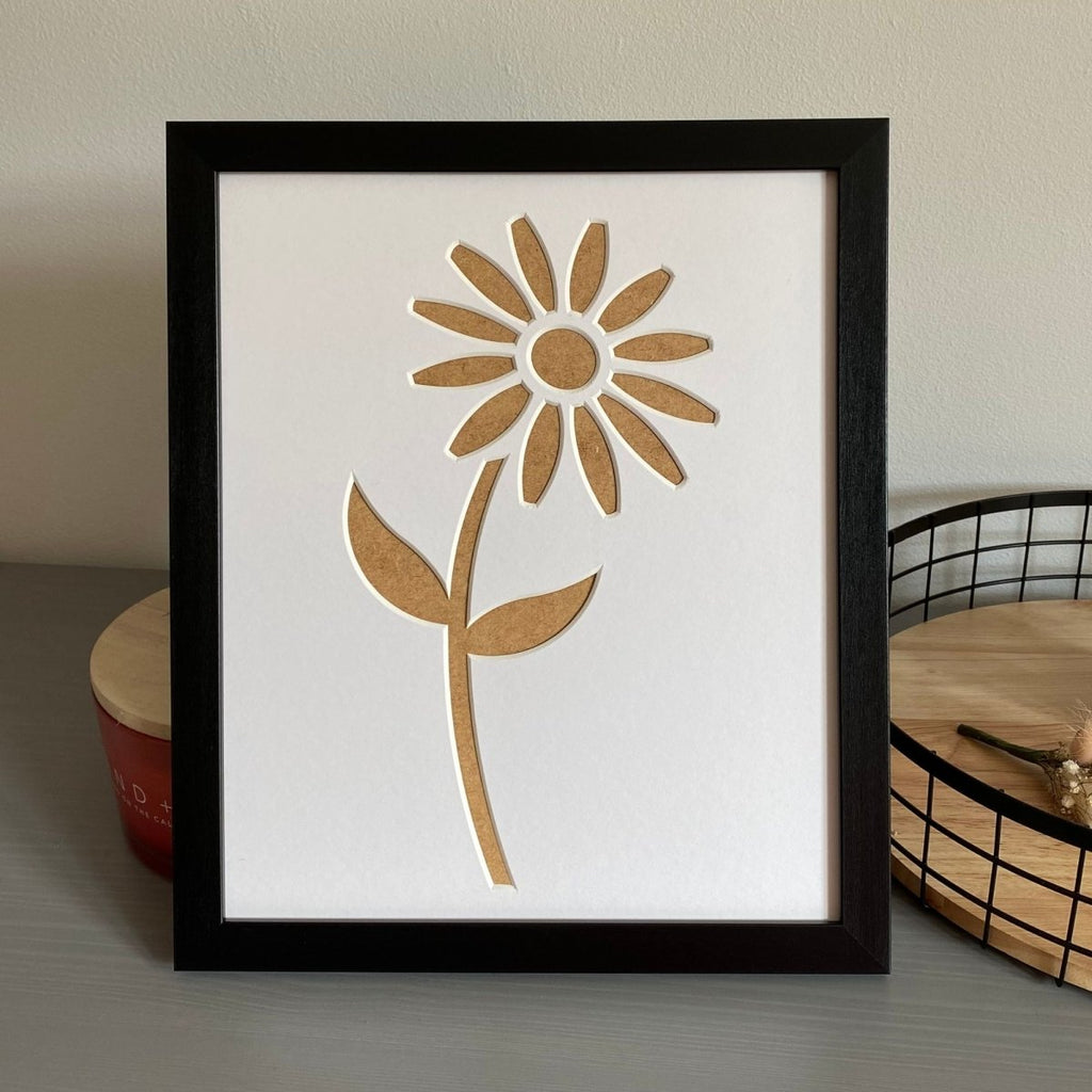 Stem Daisy Frame, Silhouette, Black - Azana Photo Frames