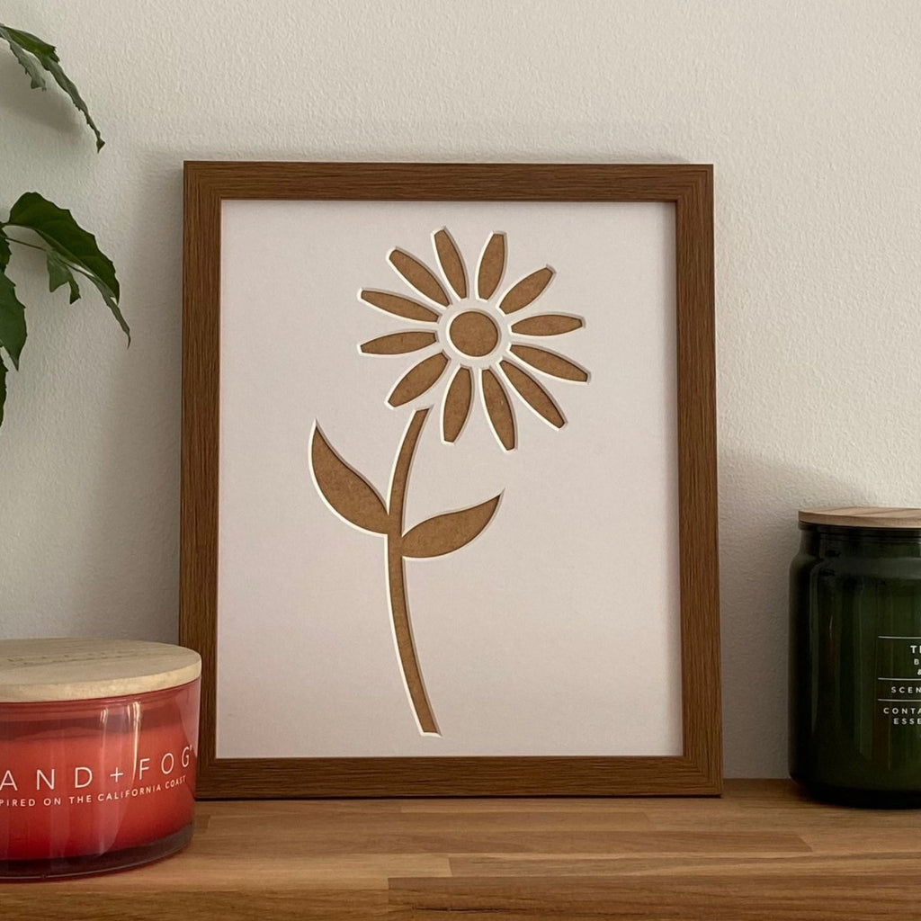 Stem Daisy Picture Frame, Silhouette  - Azana Photo Frames