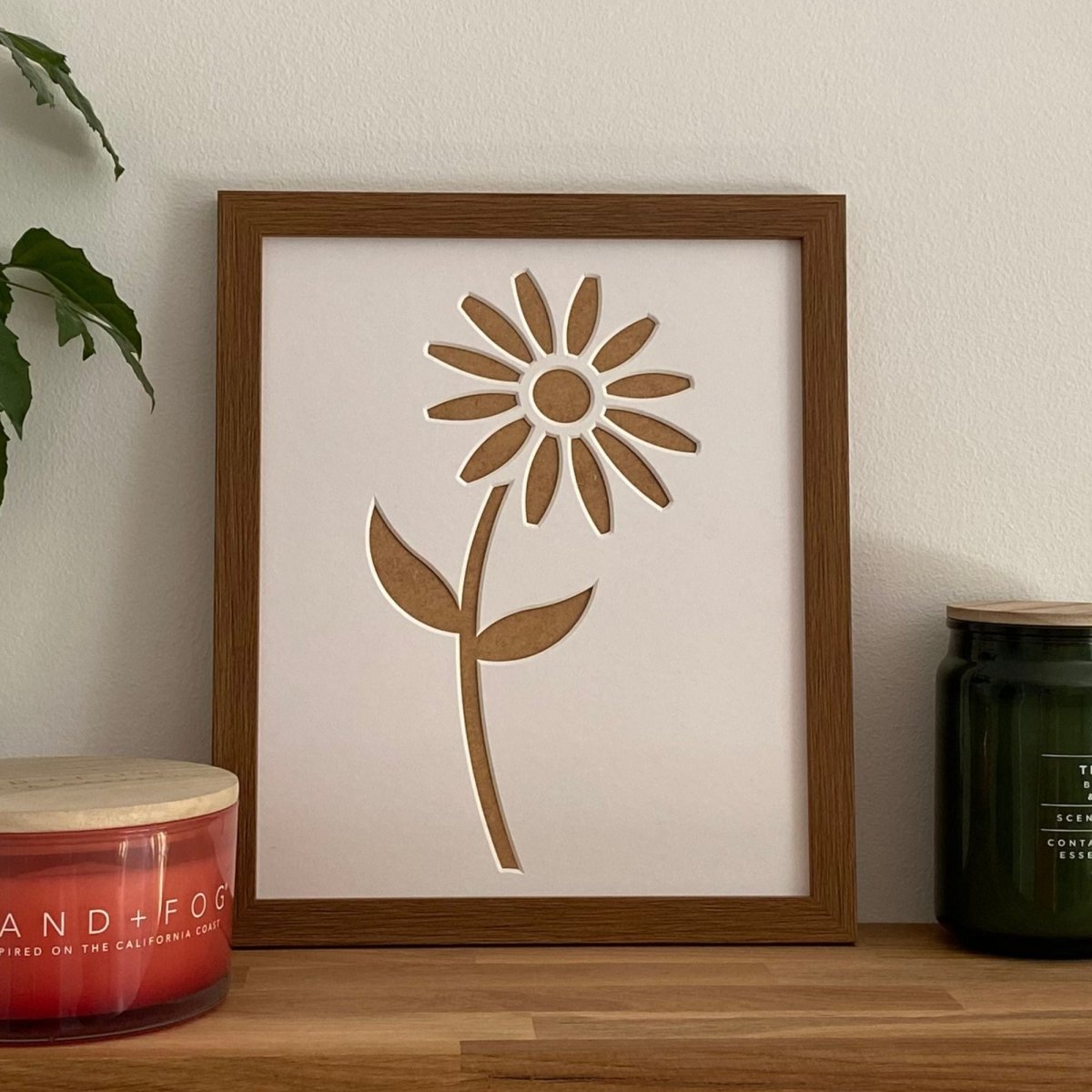 Stem Daisy Picture Frame, Silhouette  - Azana Photo Frames