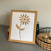 Stem Daisy Picture Frame, Silhouette Mount, Light Brown - for your home decor - Azana Photo Frames