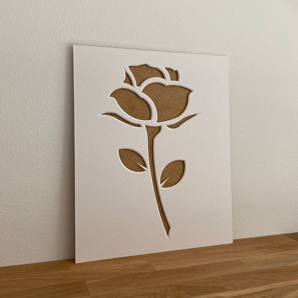 White Stem Rose Picture Mount - Azana Photo Frames