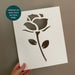 Stem Rose Silhouette mount - Azana Photo Frames