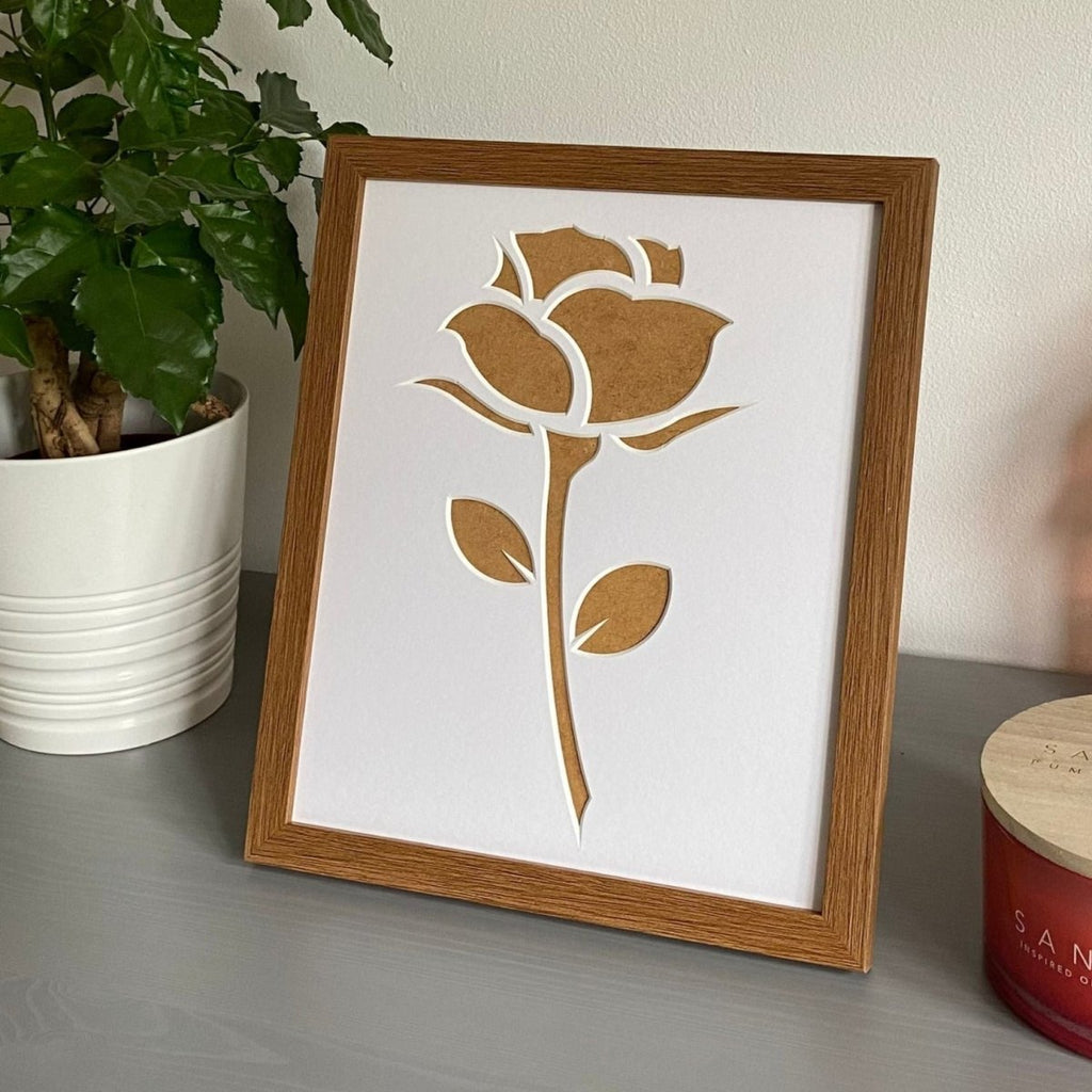 Dark Brown, Stem Rose - Azana Photo Frames
