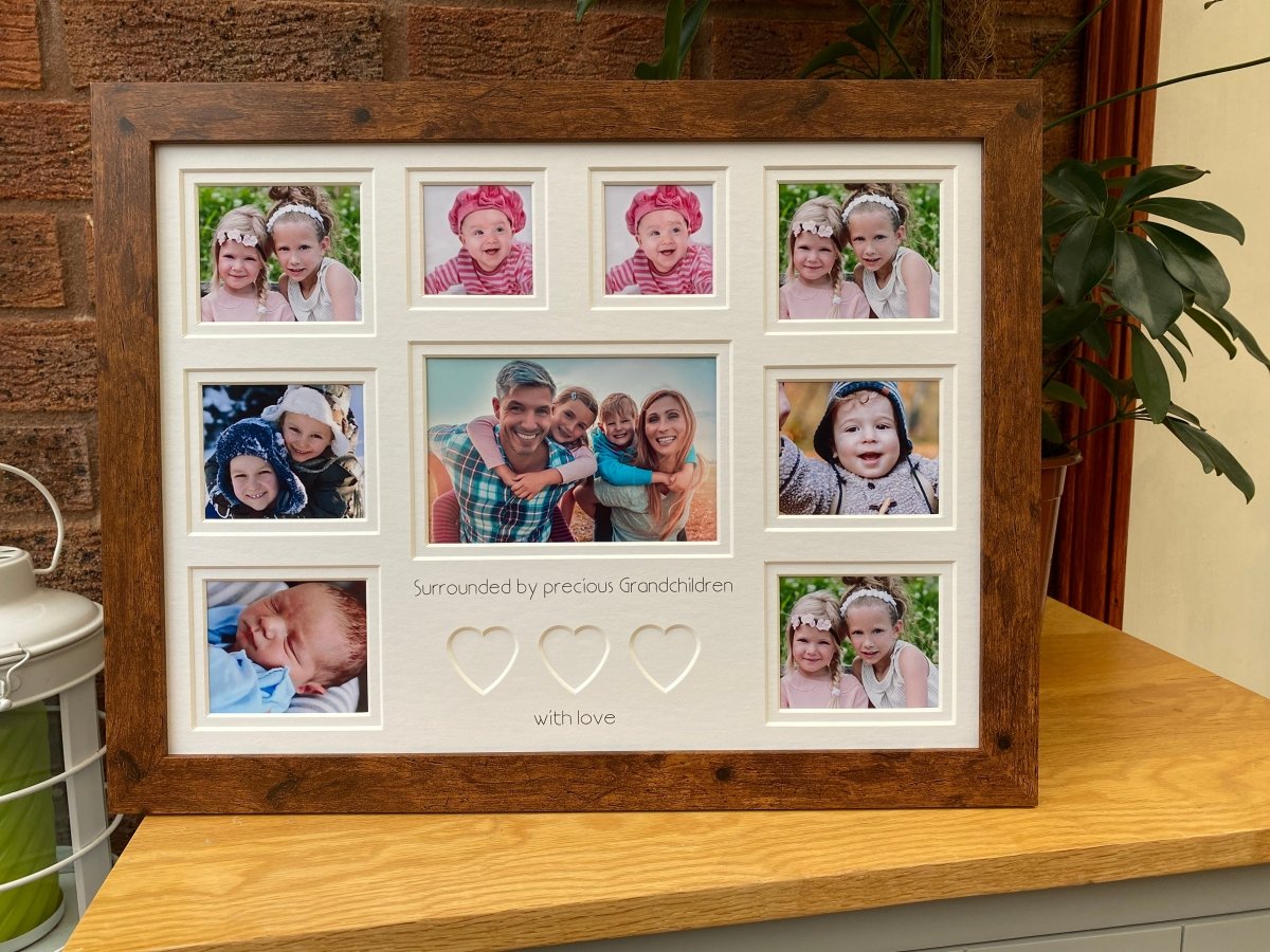 Surrounded by Grandchildren Picture Frame 16 x 12 Rustic - Azana Photo Frames