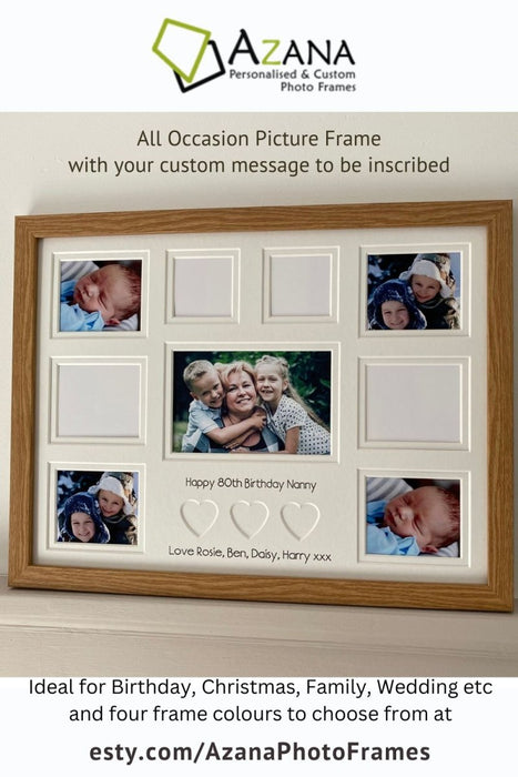 Surrounded by Great Grandchildren 9 Picture Frame 16 x 12 Rustic