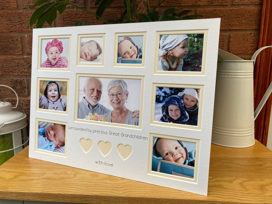 Surrounded by Precious Great Grandchildren Picture Mount 16 x 12