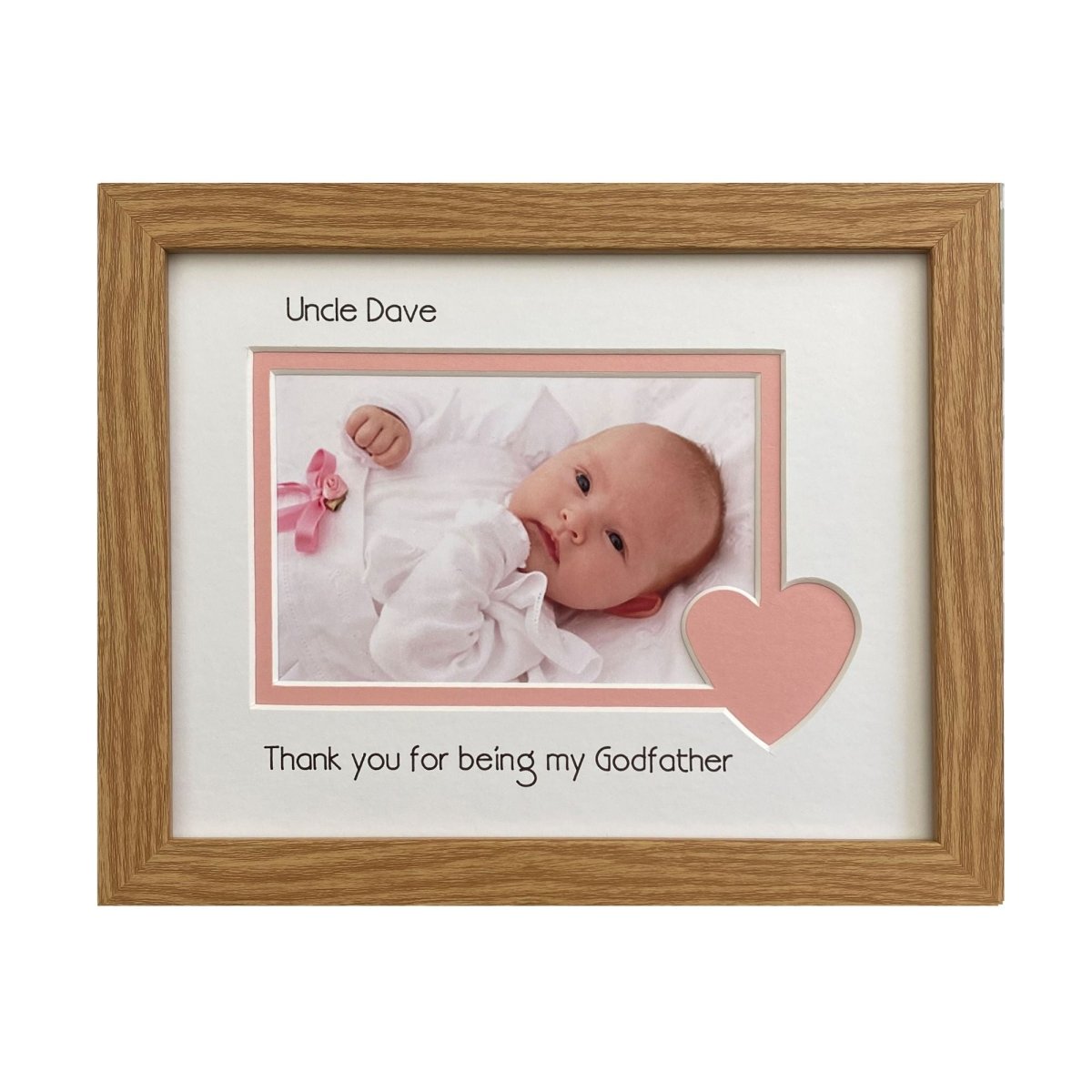 Godfather Picture Frame, Pink Heart, Landscape
