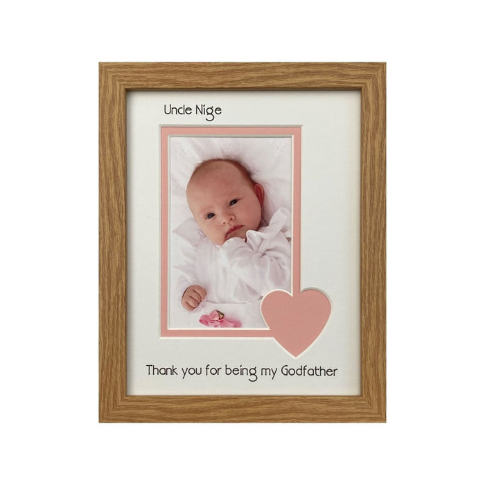Godfather Picture Frame, Pink Heart, Portrait