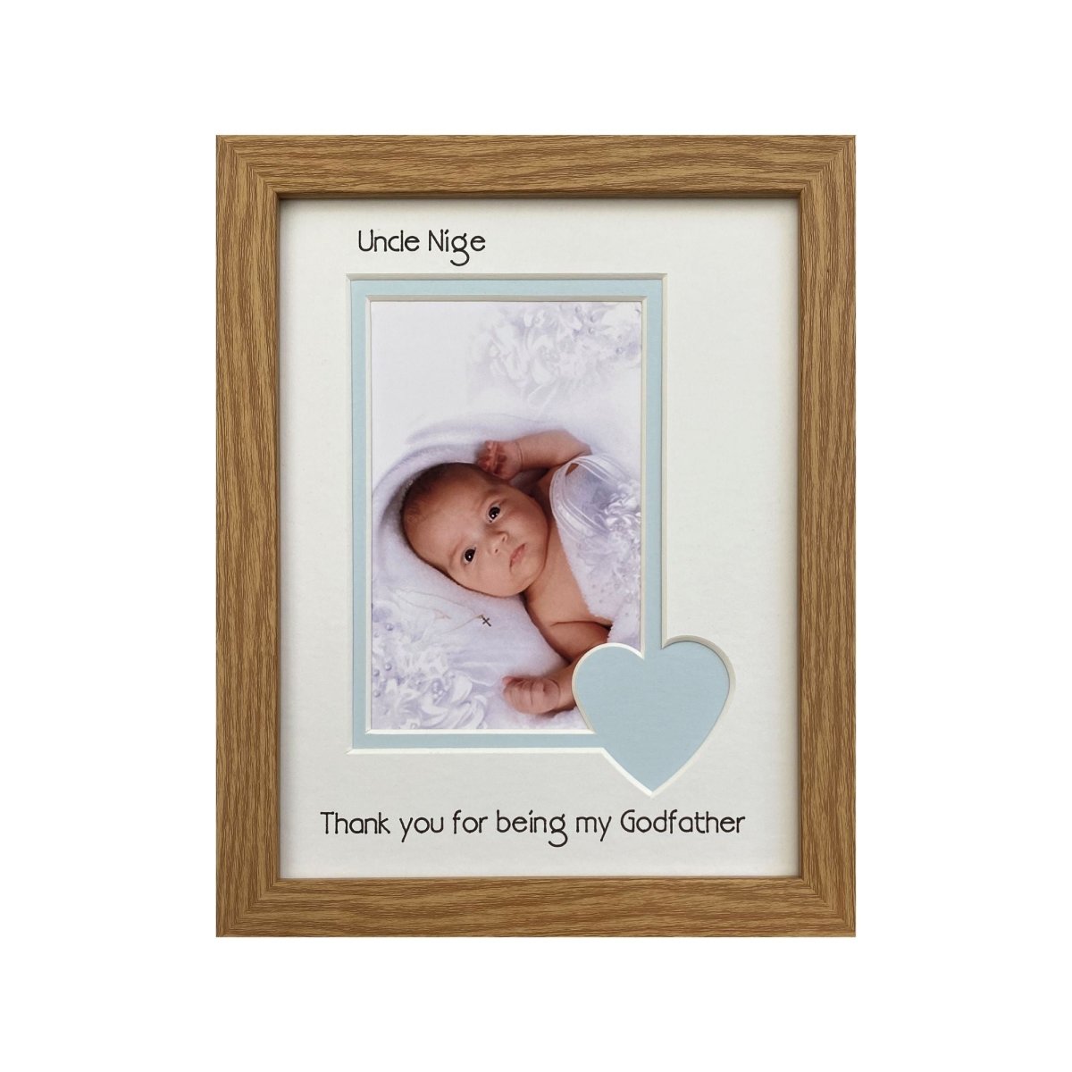 Godfather Picture Frame, Blue Heart, Portrait