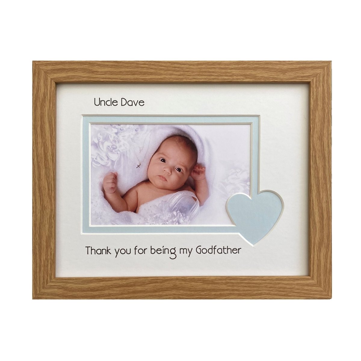 Godfather Picture Frame, Blue Heart, Landscape