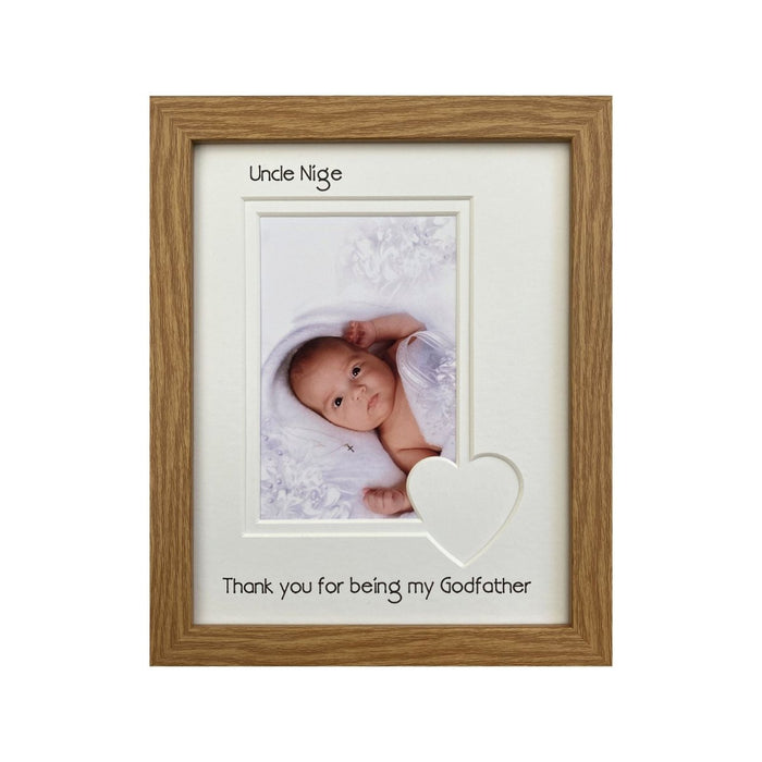 Godfather Picture Frame, White Heart, Portrait