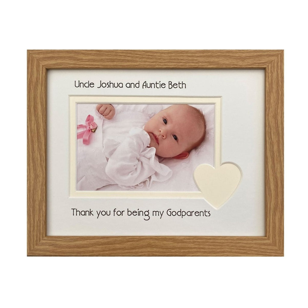 Thank you Godparents Picture Frame Landscape Portrait - Azana Photo Frames