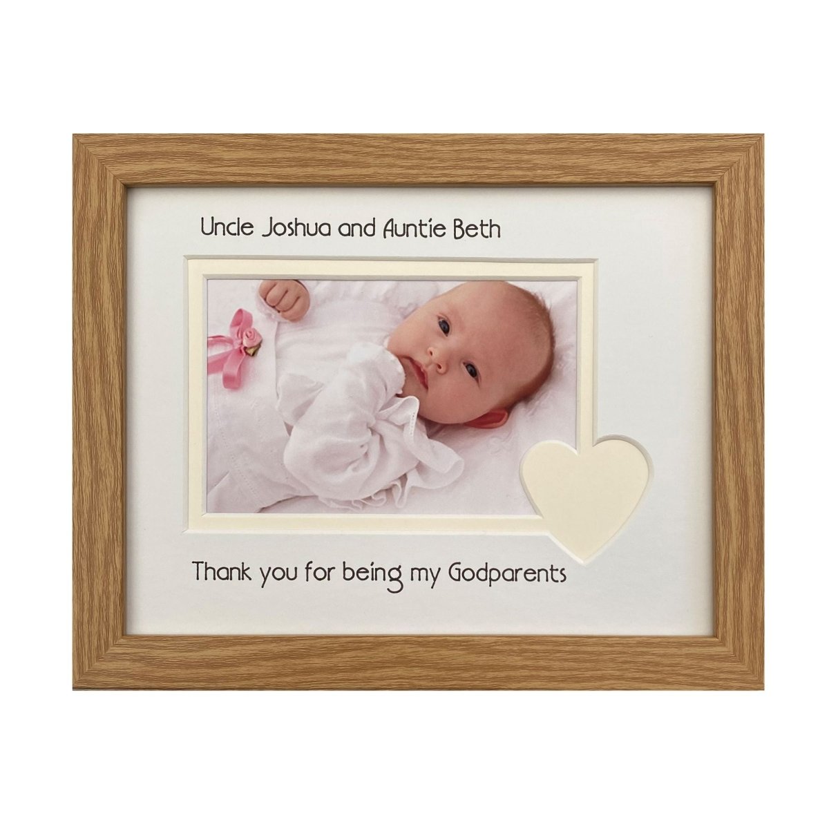 Thank you Godparents Picture Frame Landscape Portrait - Azana Photo Frames