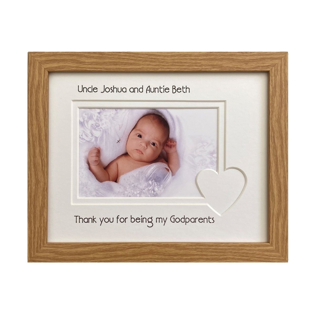 Thank you Godparents Picture Frame Landscape Portrait - Azana Photo Frames