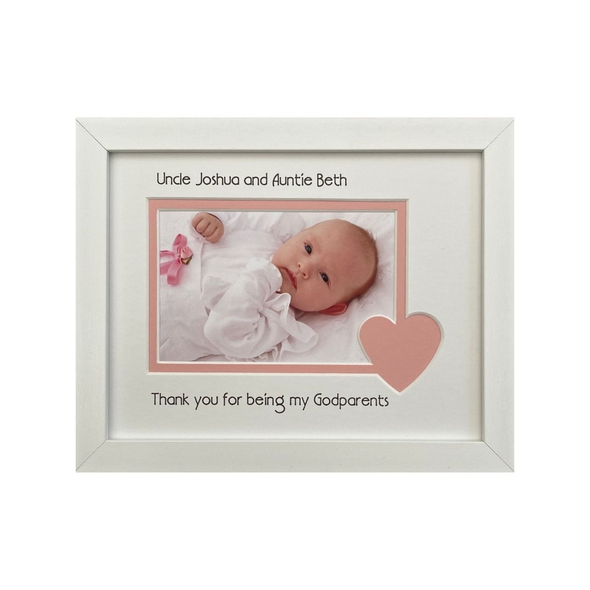 Thank you Godparents White Picture Frame