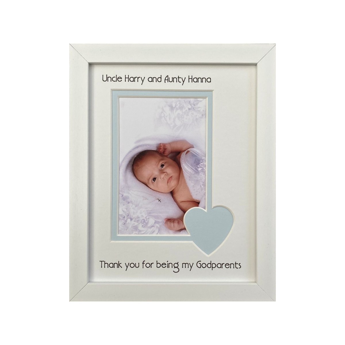 Thank you Godparents White Picture Frame