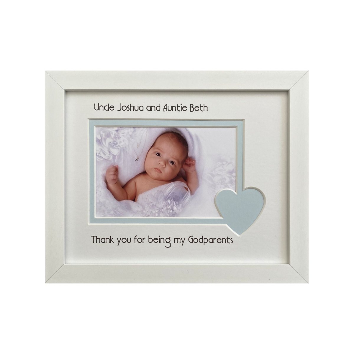 Thank you Godparents White Picture Frame