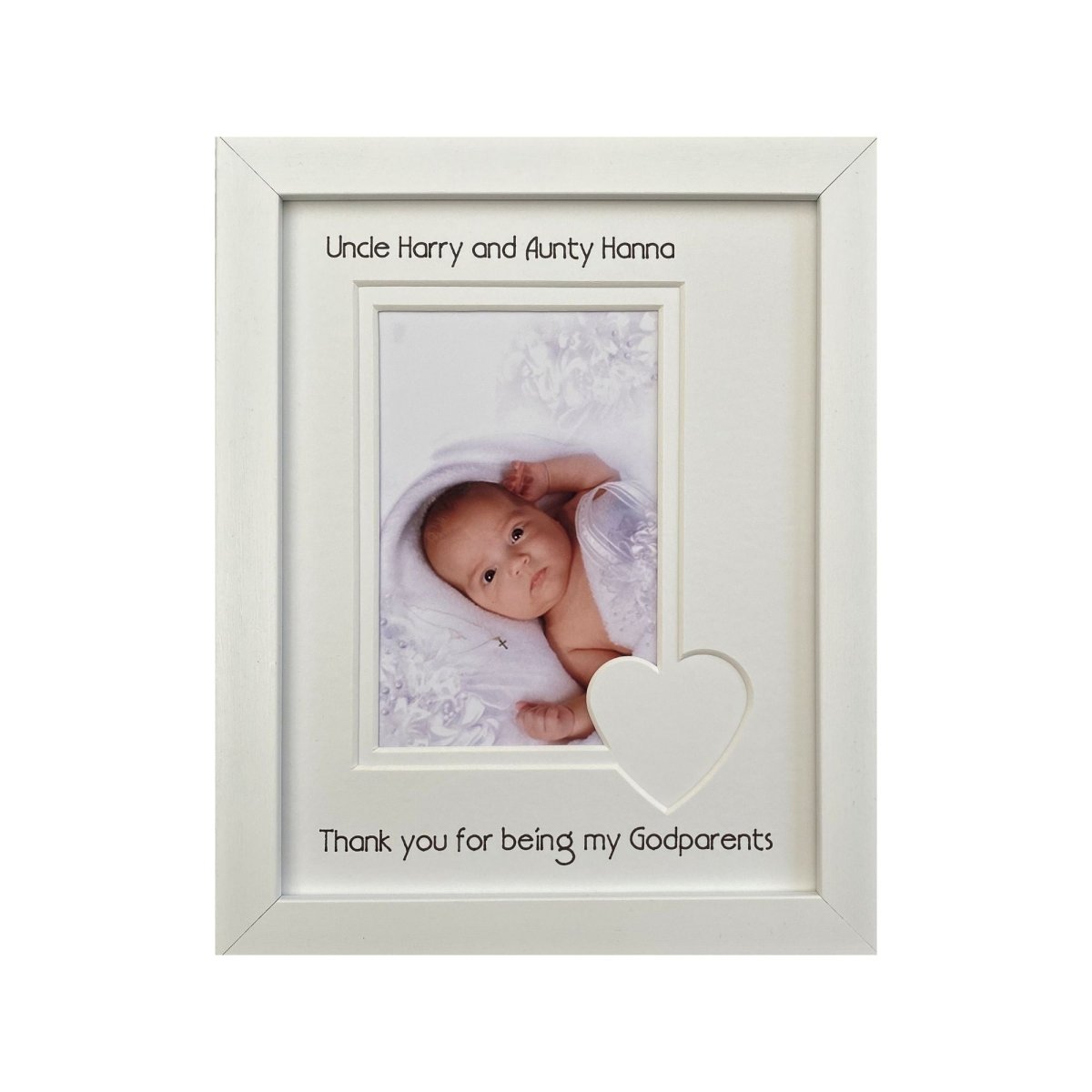Thank you Godparents White Picture Frame