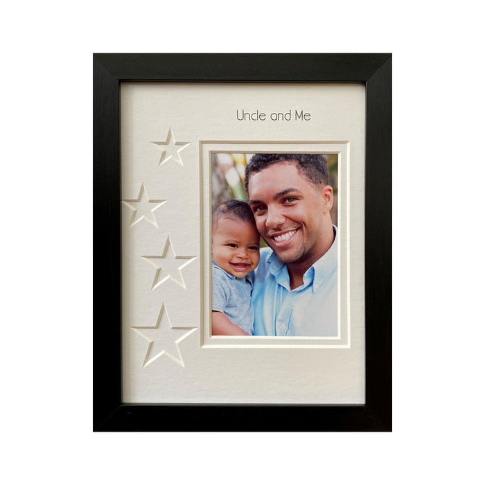 Uncle and Me Stars Portrait Picture Frame, Black