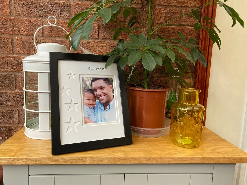 Uncle and Me Stars Portrait Picture Frame, Black