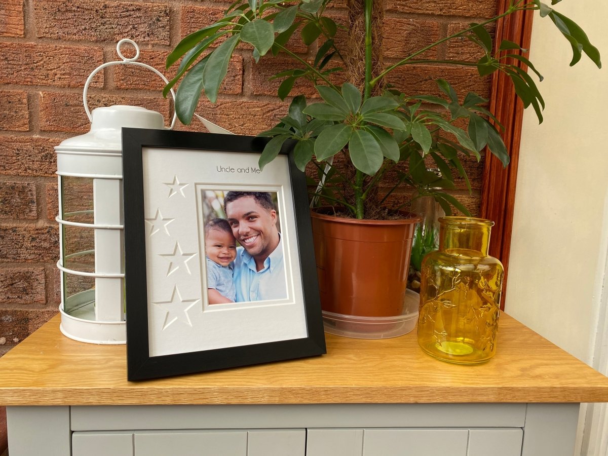 Uncle and Me Stars Portrait Picture Frame, Black