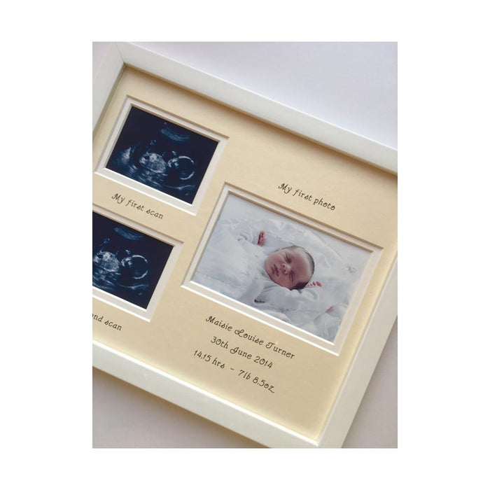 Unisex Double Scan Picture Frame, White