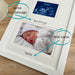 White multipicture frame, personalisation instructions to add a verse and name of your new baby..