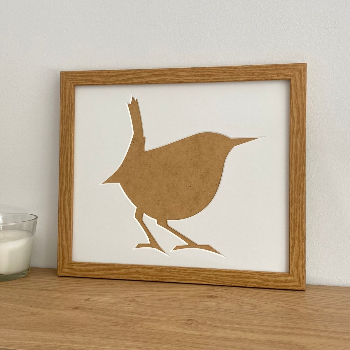 Wren Silhouette Picture Frame, Light Brown - Azana Photo Frames