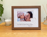 Wood-effect dark brown frame on the table top with the love heart shaped picture mount, a message for Daddy on Valentines Day